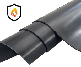 Flame resistant rubber sheet