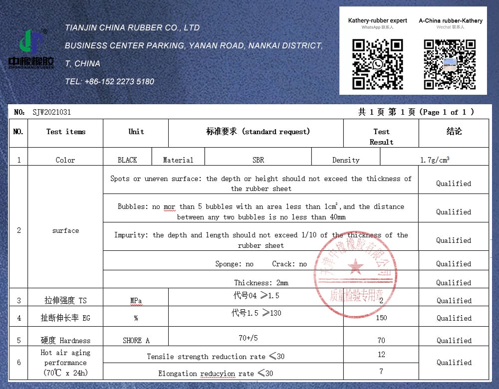 sbr rubber sheet