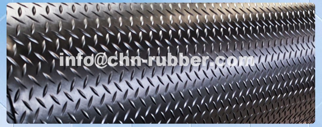 Diamond pattern rubber sheet