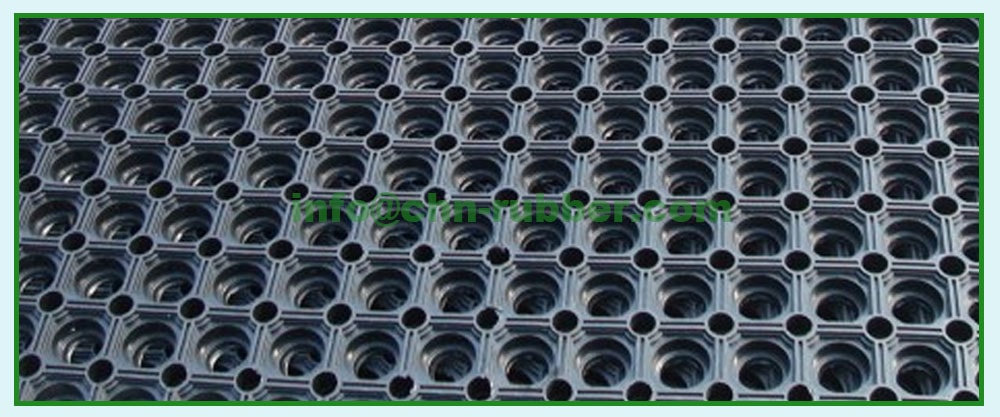 Small rubber mat with holes