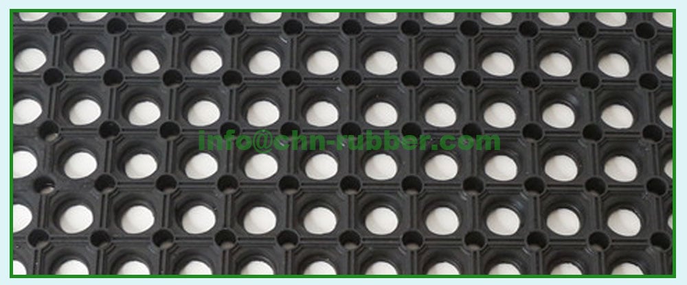 Small rubber mat with holes