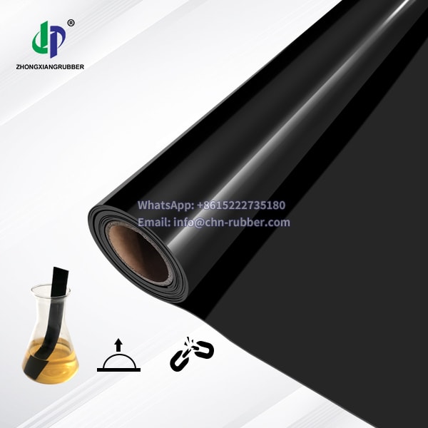 Black high and low temperature resistant viton rubber sheet