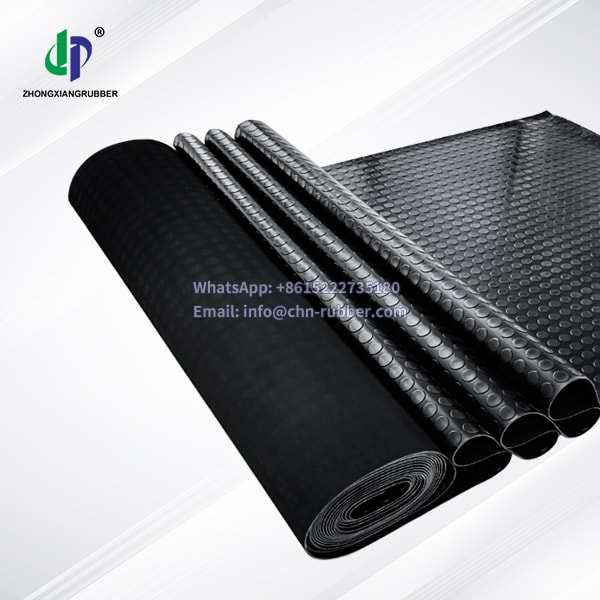 Anti slip rubber mat coin flooring roll 3mm 1.5g/cm³