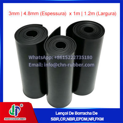 Lençol de Borracha Sintética SBR Industrial 70 Shore A